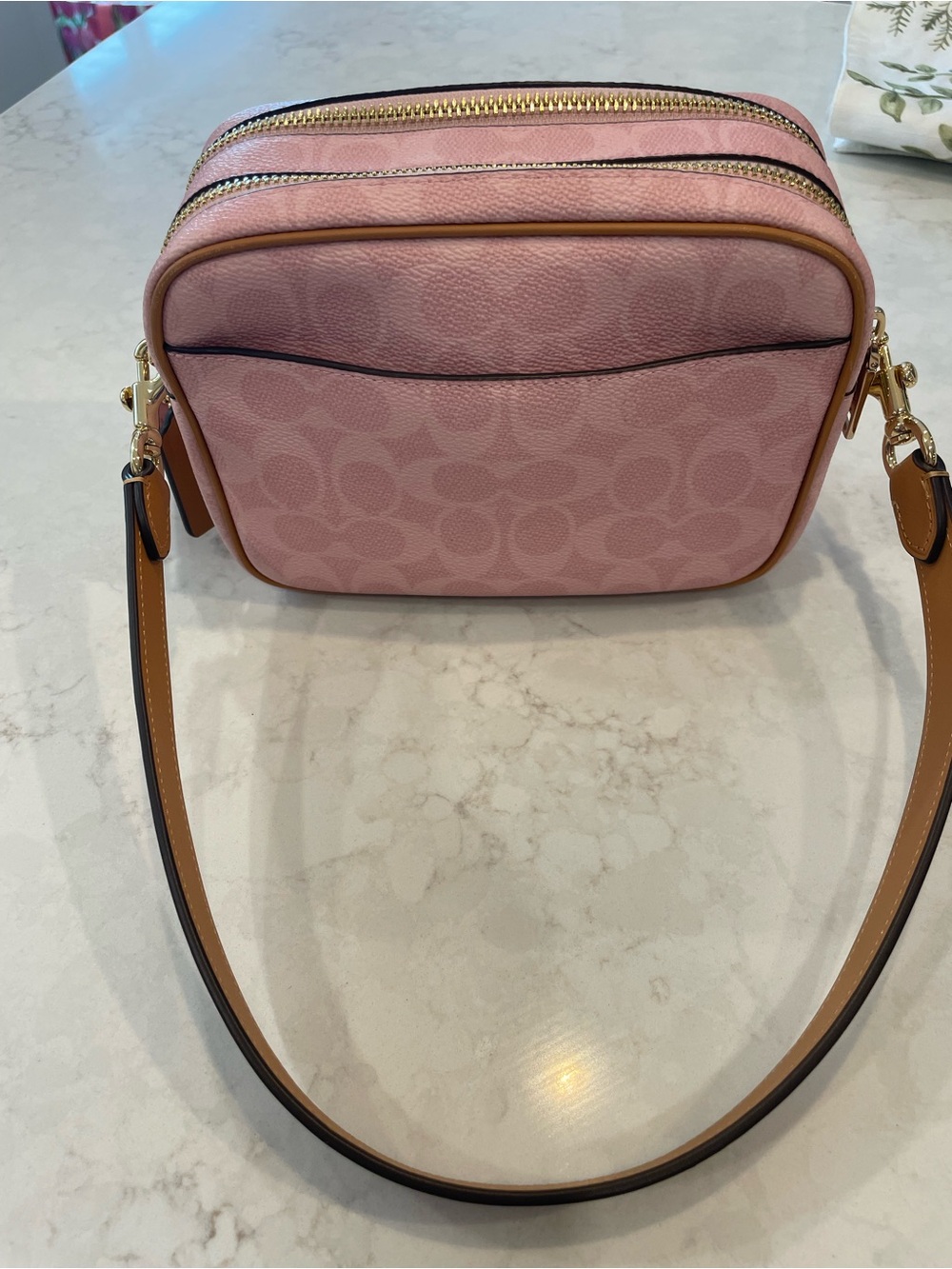 Coach Pink Signature Mini Carey Crossbody with Matching Wristlet - Picture 7 of 16